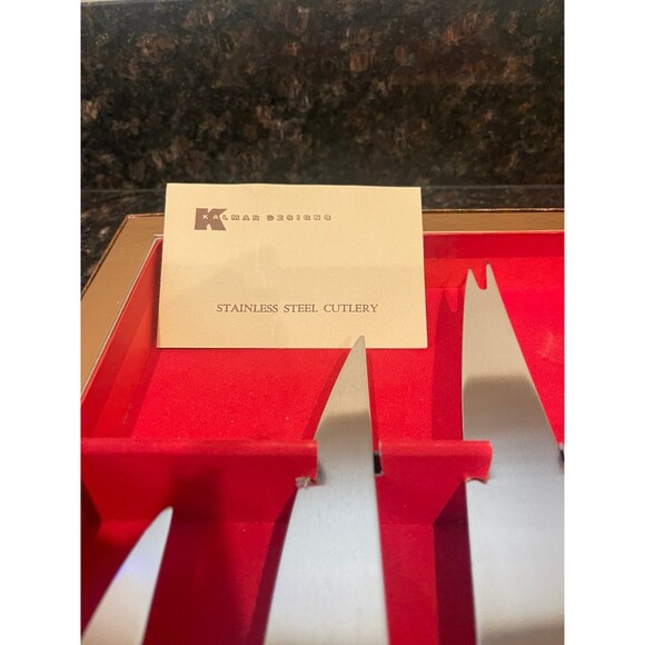 Vintage Kalmar Designs 4 PC Stainless Steel Carving Set - Picture 4 of 8